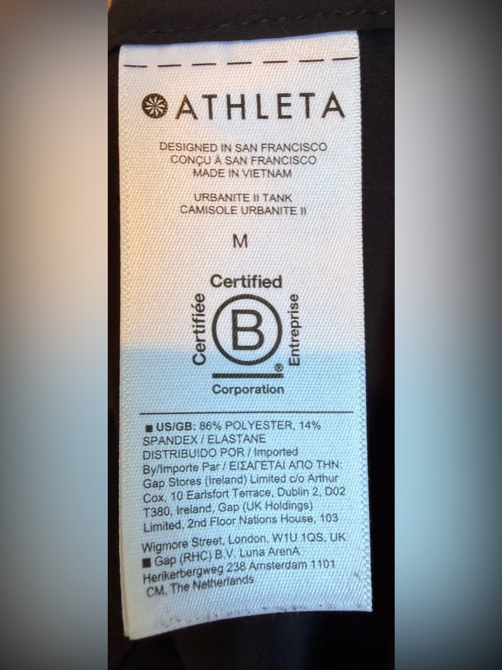 Athleta Urbanite Sleeveless Button-Down. GUC. Black, Size Medium - Picture 3 of 6